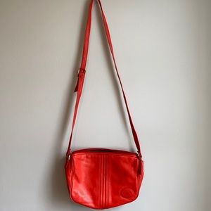 Red Genuine Leather Crossbody